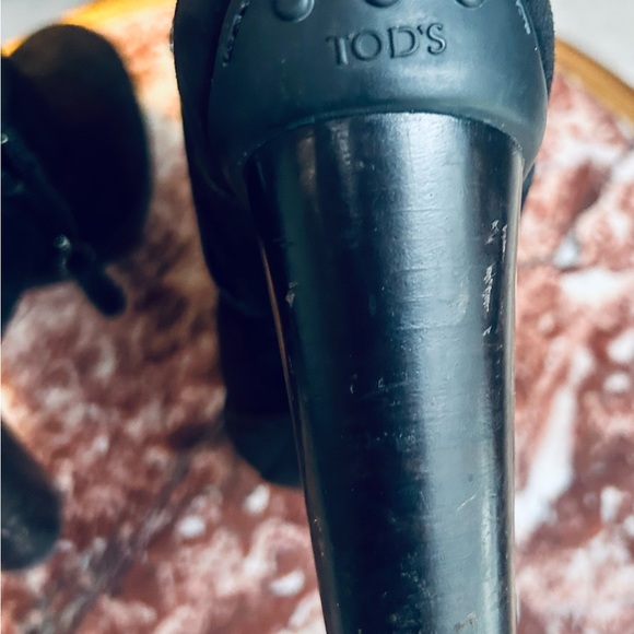 Tod's Black Suede Ankle Boots Size 7 - Picture 11 of 16